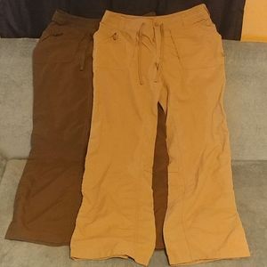 2 pair north face hiking pants